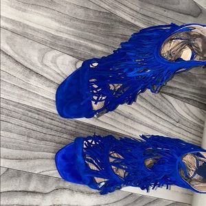Steve Madden Size 8 BLU SUEDE HEELS
